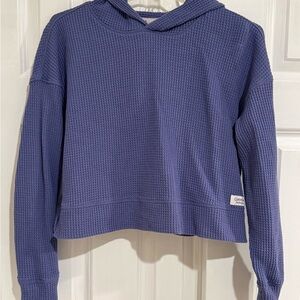 Calvin Klein Performance Lavender Waffle-Knit Hooded Pullover